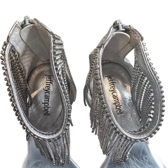 Jeffrey Campbell Dynamite Feather Heels Sz. 6.5 - Picture 2 of 9